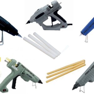 Pistolas y adhesivo en barra hot melt